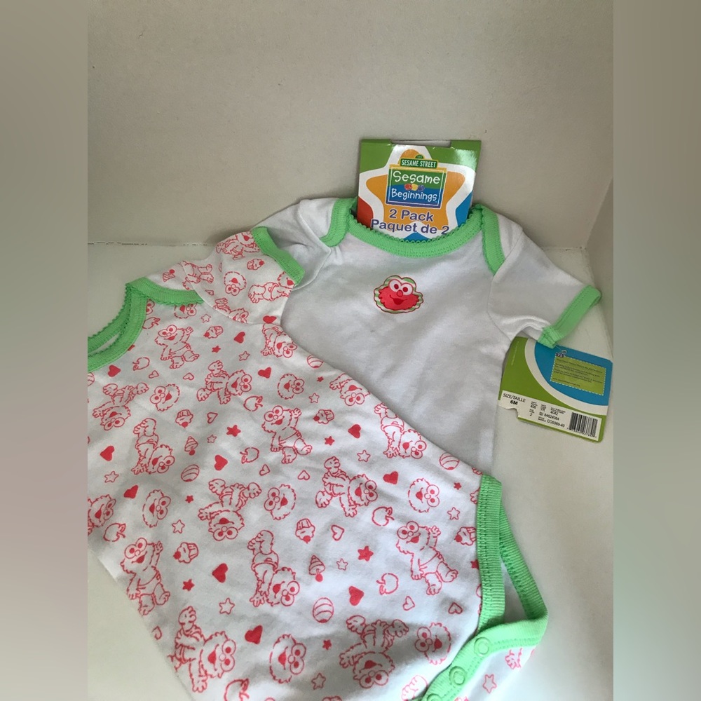 Two Pack Sesame Street Onesies